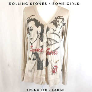 RARE Trunk LTD Rolling Stones Some Girls album Cardigan cotton graphic L shirt